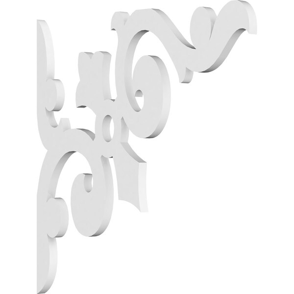 Ekena Millwork Whitman Architectural Grade PVC Bracket, 5/8"W X 16"D X 16"H BKTP01X16X16WH - main